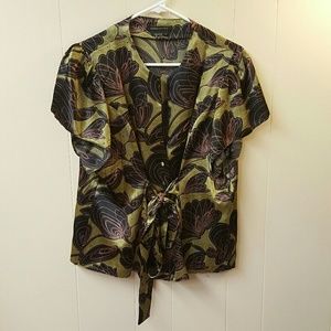 BCBGMAXAZRIA Womens XL button blouse